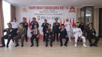 Danlantamal IV Hadiri Upacara Hari Bhayangkara Ke 74 di Mapolda Kepri