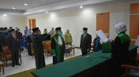 Ketua Pengadilan Tinggi Agama Bangka Belitung Melantik Wakil Ketua Pengadilan Tinggi Agama Bangka Belitung