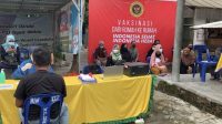 Masyarakat Antuasias Mengikuti Vaksinasi Yang Di Gelar BIN Daerah Kepri