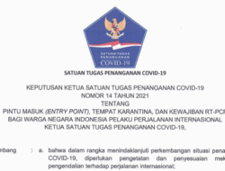 Satgas COVID-19 Terbitkan Edaran Mengenai Pintu Masuk dan Tempat Karantina Bagi WNI dari Luar Negeri