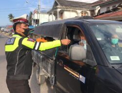 Satlantas Polres Natuna, Ingatkan Pentingya Tertib  Berlalu Lintas dan Himbau Masyrakat Untuk Selalu Tegakan Protokol Kesehatan