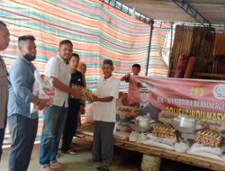 HM Masibtira Sinergitas Dengan Polres Asahan, Berikan Paket Sembako Kepada Korban Kebakaran