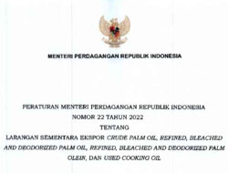 Gov’t Issues Regulation on Cooking Export Ban