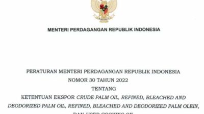 Gov’t Issues Regulation on CPO Export Provisions