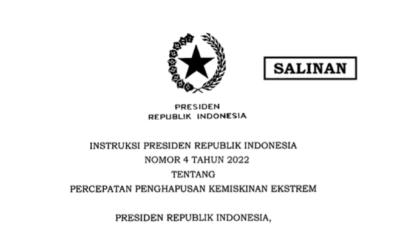 President Jokowi Signs Presidential Instruction on Acceleration of Extreme Poverty Alleviation
