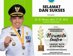 Berhasil Mendukung Pembangunan Berwawasan Lingkungan, Kota Pangkalpinang Raih Penghargaan Nirwasita Tantra 2022
