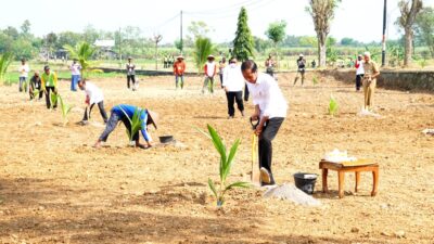 President Jokowi Plants “Genjah” Coconut Trees with Farmers in Boyolali, C. Java Province