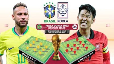 Mampukah Brazil Singkirkan Korea Selatan di FiFa World Cup 2022