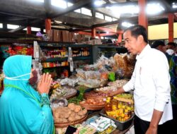 Presiden Jokowi, Tinjau Harga Komoditas Pasar Setul Yogyakarata