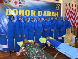 Peringati HUT Ke 77 Polisi Militer, Lanal Ranai Gelar Donor Darah