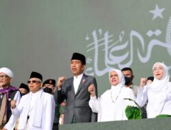 Didampingi Sang Istri, Presiden Hadiri Resepsi Puncak Satu Abad NU