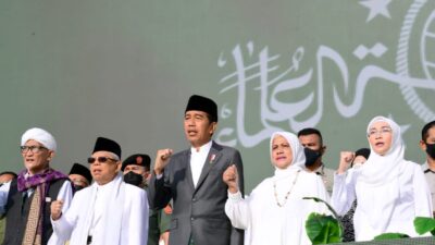 Didampingi Sang Istri, Presiden Hadiri Resepsi Puncak Satu Abad NU
