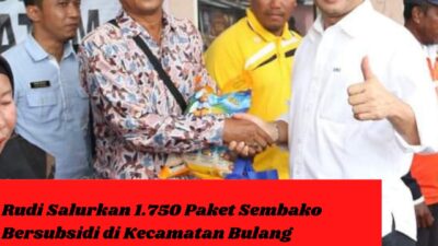 Rudi Salurkan 1.750 Paket Sembako Bersubsidi di Kecamatan Bulang