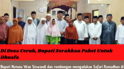 Di Desa Ceruk, Bupati Serahkan Paket Untuk Dhuafa