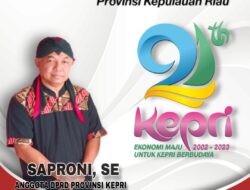 Hari Jadi Kepri, Saproni: Optimis Kepri Terus Maju