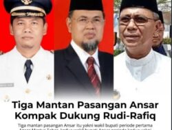 Tiga Mantan Pasangan Ansar Kompak Dukung Rudi-Rafiq di Pilkada Kepri 2024.