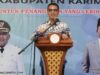 Bupati Karimun memberikan sambutan Launching di Puskesmas Meral