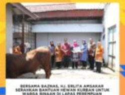 Bersama Baznas, Hj. Erlita Amsakar Serahkan Bantuan Hewan Kurban untuk Warga Binaan di Lapas Perempuan