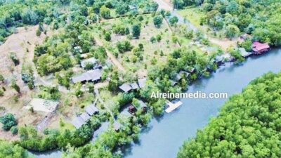 Diduga Villa Berdiri Kokoh di Sungai Sidomulyo Sebong Pereh