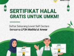 UMKM Natuna Dapat Sertifikat Halal Gratis, LP3H Mathla’ul Anwar Dampingi Proses