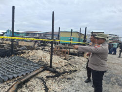 Kebakaran Sedanau, Kapolres Natuna Tinjau Lokasi dan Sampaikan Imbauan