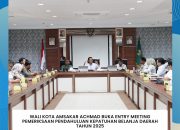 Wali Kota Amsakar Achmad Buka Entry Meeting Pemeriksaan Pendahuluan Kepatuhan Belanja Daerah Tahun 2025