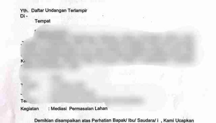 Benang Merah Lahan Galang Batang & Undangan Mediasi Jilid II