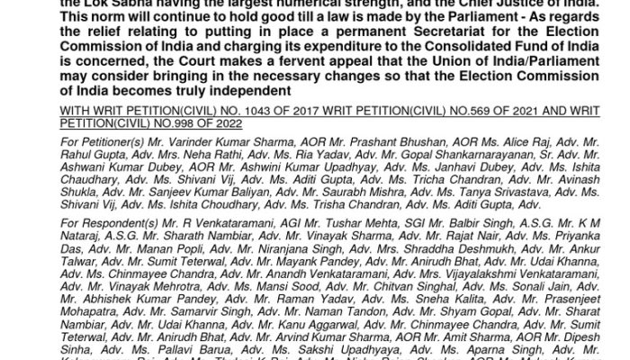 Court Chief’s Election Case Plea