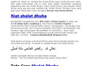 Tata cara sholat dhuha dua rakaat lengkap