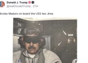 Trump rilis foto Nicolas Maduro ditahan di kapal perang AS Iwo Jima