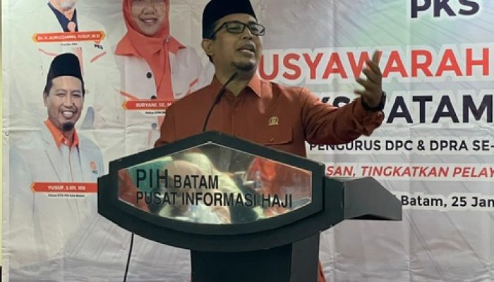 H. Bahktiar, Lc., MA. Hadiri Pelantikan Pengurus PKS Batam Kota: Kokohkan Pelayanan raih Kemenangan
