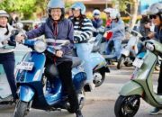 Cek Kondisi Infrastruktur Jalan, Amsakar-Li Claudia Telusuri Jalanan Batam Bersama Komunitas Vespa