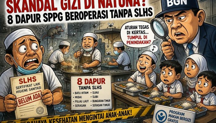 Skandal Gizi di Natuna? 8 Dapur SPPG Beroperasi Tanpa SLHS