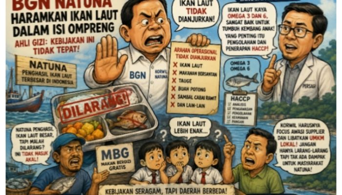 BGN Natuna Haramkan Ikan Laut dalam Isi Ompreng, Ini Tanggapan Persagi