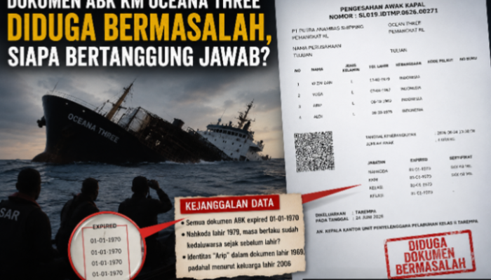 Dokumen  KM Oceana Three Diduga Bermasalah, Siapa Bertanggung Jawab?  ‎