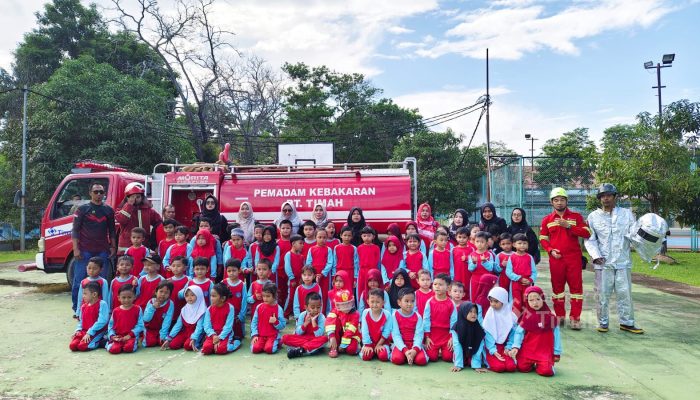 Puluhan Siswa TK Antusias Ikuti Edukasi Kebakaran dari PT Timah