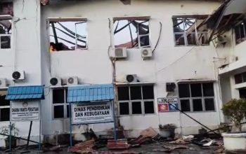 2 Tahun Pasca Kebakaran, Kini Kantor Disdik Natuna Dilelang