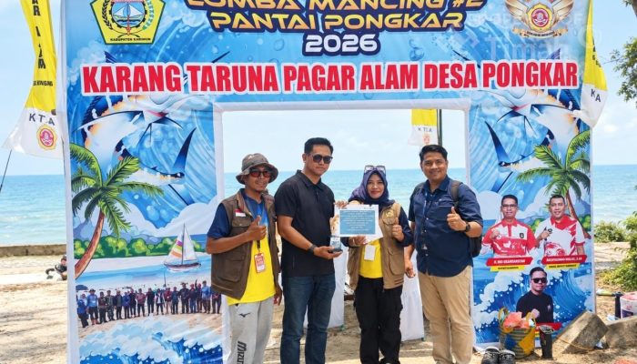 PT Timah Dukung Lomba Mancing Pantai Pongkar, 460 Pemancing Ramaikan Event Karang Taruna Pagar Alam Desa Pongkar