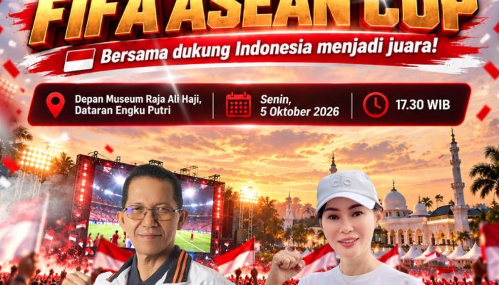 Final FIFA ASEAN Cup 2026 Indonesia Vs Thailand, Amsakar-Li Claudia Undang Warga Nobar di Engku Putri