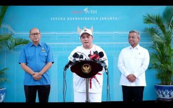 Menpora Erick Thohir Gelar Keterangan Pers di Jakarta, Rekaman Dipublikasikan Sekretariat Presiden