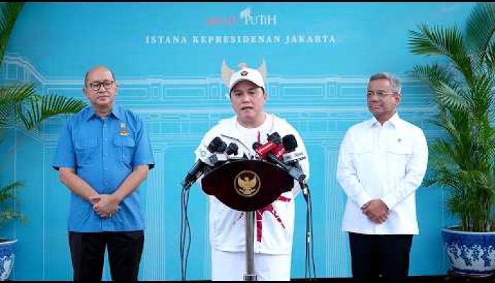 Menpora Erick Thohir Gelar Keterangan Pers di Jakarta, Rekaman Dipublikasikan Sekretariat Presiden